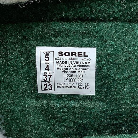 Sorel Youth Sz 5 Tan Caribou Waterproof Leather Winter Snow Boots Lace Up P18-11 - Picture 7 of 12